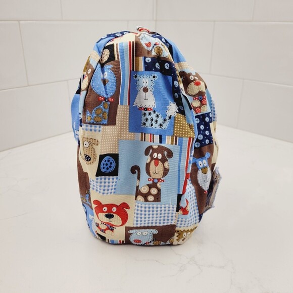 Doctor Nurse Dog Print Stripe REVERSIBLE Scrub Cap Bouffant Medical Surgery Hat - Picture 7 of 15